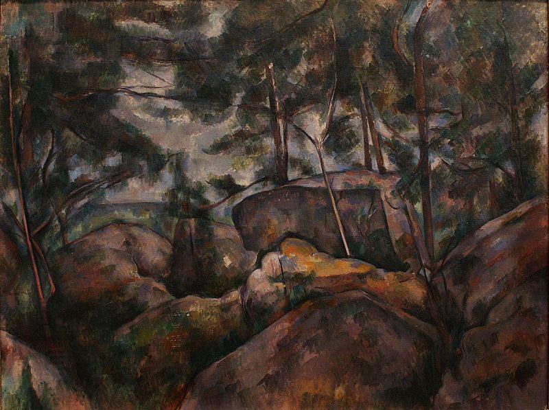 Paul Cezanne Rocks in the Forest oil painting picture